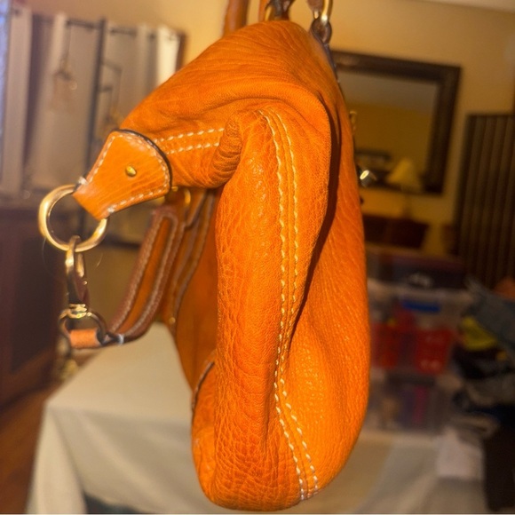 VINTAGE (LIKE NEW )ANTONIO MELANI Leather Satchel Bag, made of fine leather - Picture 9 of 17